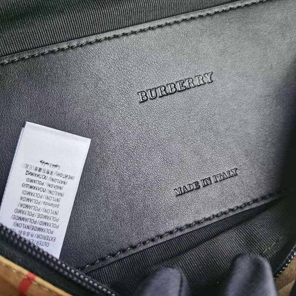 Burberry Vintage Check Beige Coated Canvas Belt Bag - Picture 5 of 5